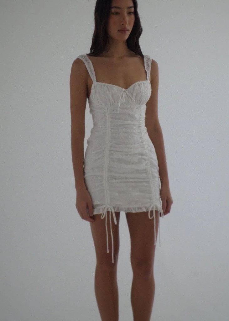 Athena Embroidered Mini Dress - Image 4